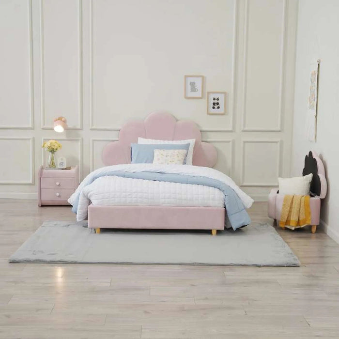 Floral Princess Kids Single Bed 90 X190 Cm Pan Home