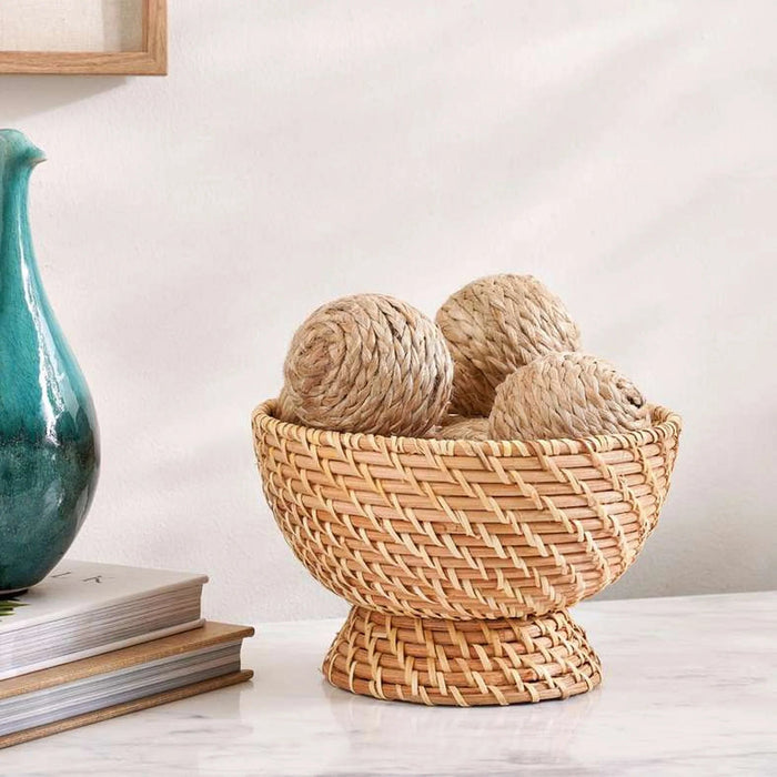 Floresta Rattan Decor Bowl Dia20X13Cm- Natural Pan Home