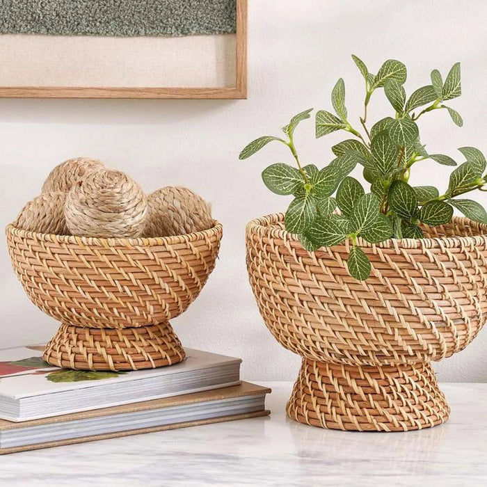 Floresta Rattan Decor Bowl Dia25X17Cm- Natural Pan Home
