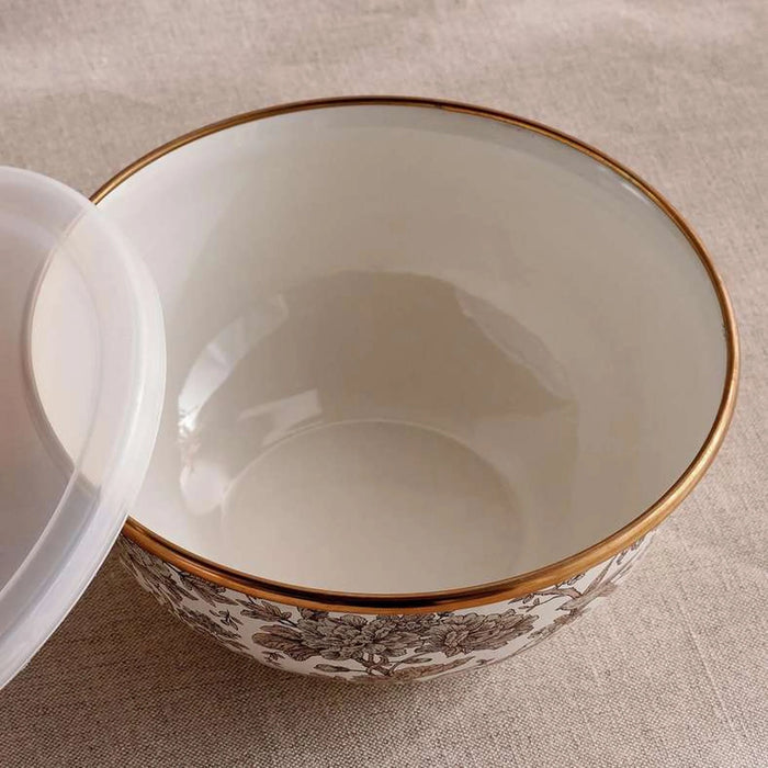 Florian Wren Food Container With Lid 750Ml -White & Brown