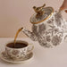 Florian Wren Tea Pot 1L -White & Brown Pan Home
