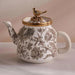 Florian Wren Tea Pot 1L -White & Brown Pan Home
