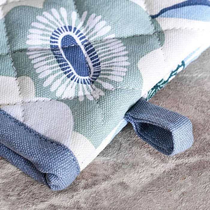 Floro Printed Oven Mitten 17X30Cm - Green