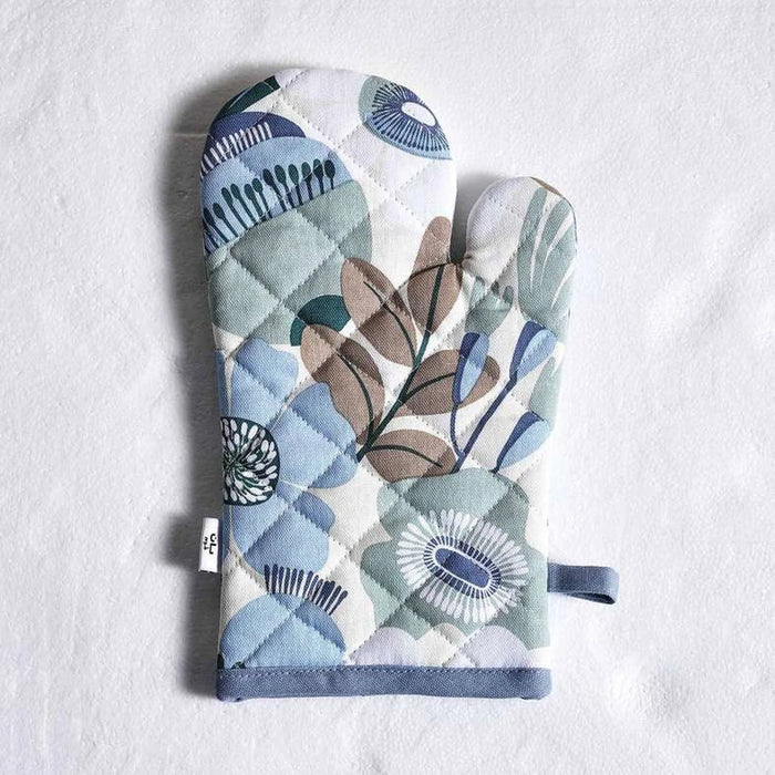Floro Printed Oven Mitten 17X30Cm - Green