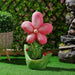 Flower Magnesia Planter 35X30X59.5Cm - Pink Green Pan Home