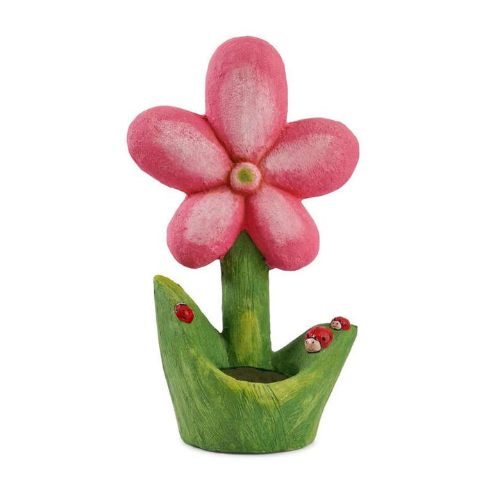 Flower Magnesia Planter 35X30X59.5Cm - Pink Green Pan Home