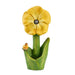 Flower Magnesia Planter With Solar 34X19.5X74Cm - Yellow Green Pan Home