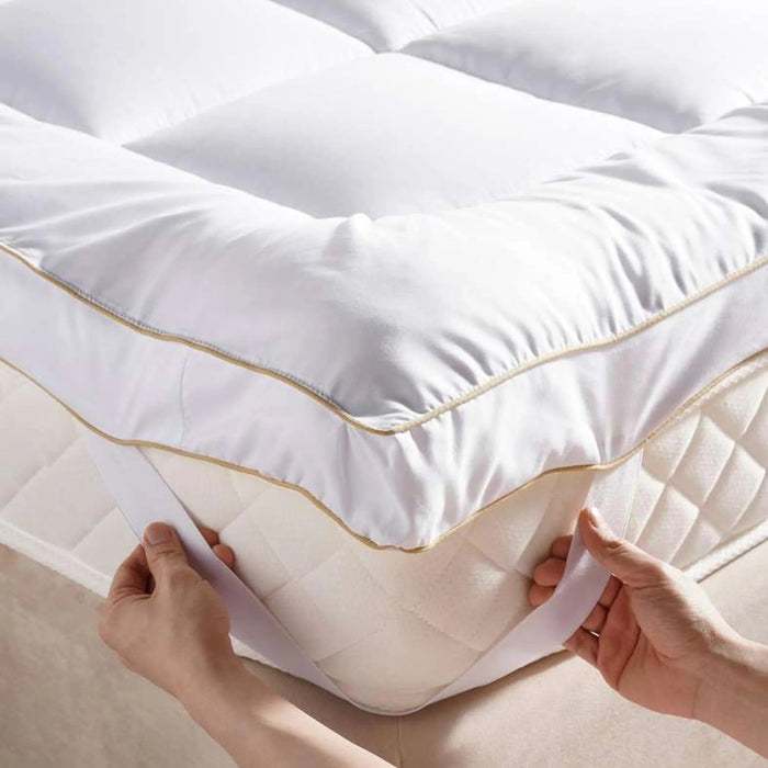 Fluffy Extra Thick Mattress Topper 200X200+8Cm - White Pan Home