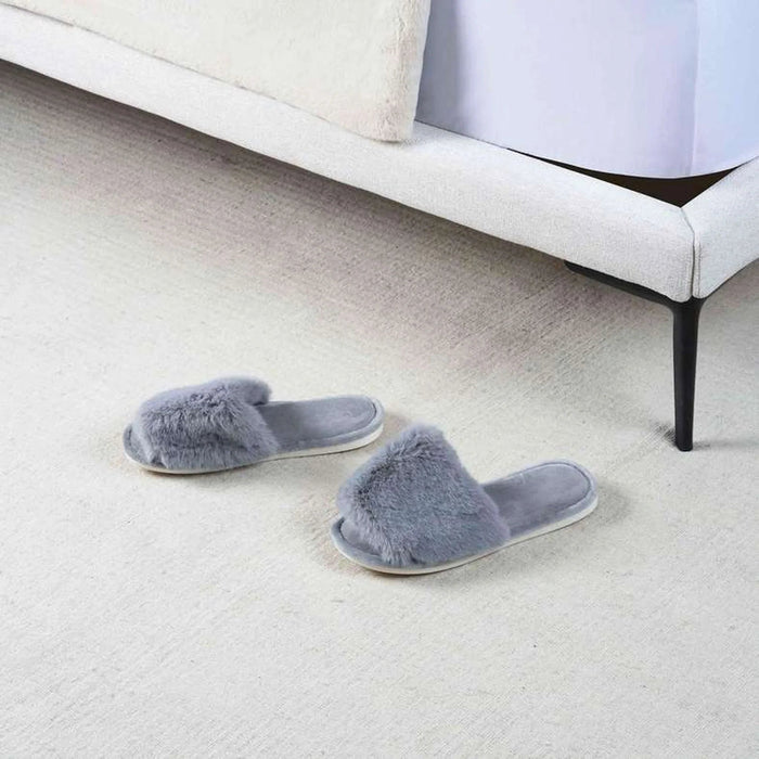 Fluffy Fur Indoor Slipper 40/41 - Grey Pan Home