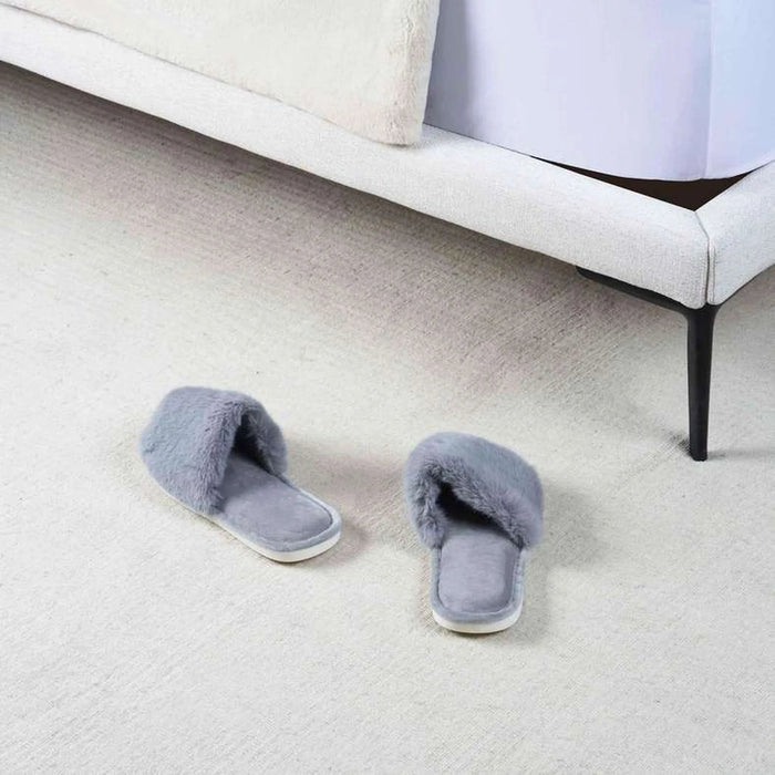 Fluffy Fur Indoor Slipper 40/41 - Grey Pan Home