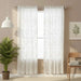 Foliage Trail Sheer Curtain Pair 135X240Cm-Beige Pan Home