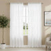 Foliage Trail Sheer Curtain Pair 135X240Cm-White Pan Home