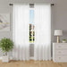 Foliage Trail Sheer Curtain Pair 135X300Cm-White Pan Home
