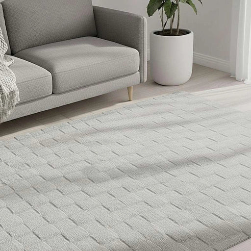 Fontana Soft Touch Shaggy Rug Dia 120Cm - Silver Pan Home