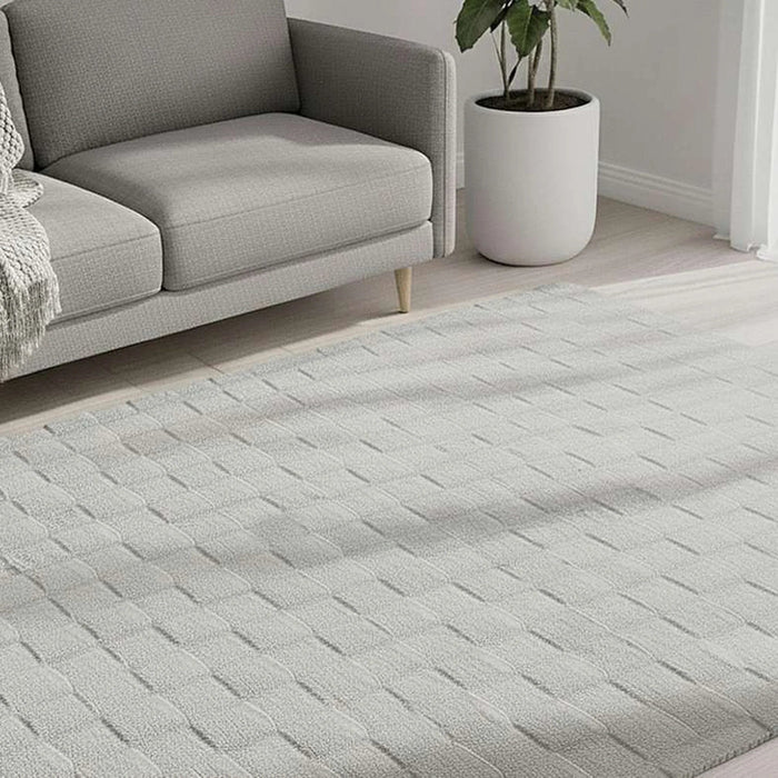 Fontana Soft Touch Shaggy Rug Dia 120Cm - Silver Pan Home