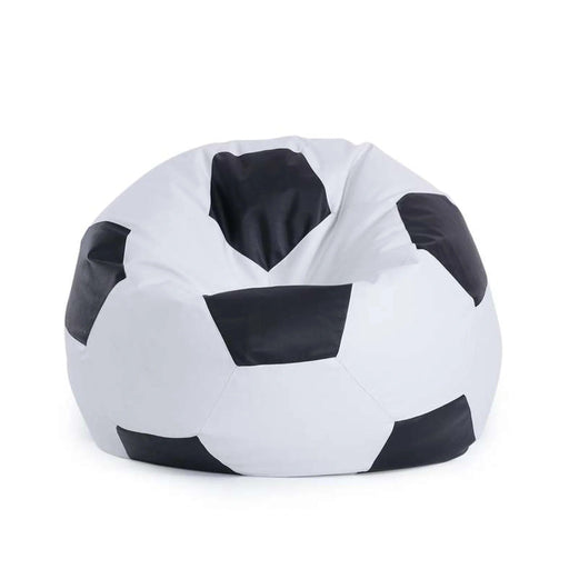 Football Bean Bag Dia80X60Cm - Black White Pan Home