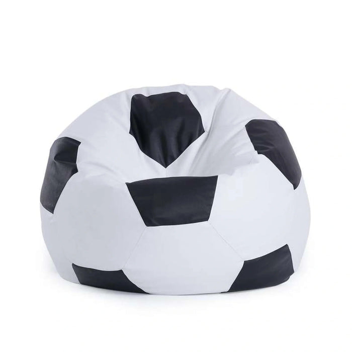 Football Bean Bag Dia80X60Cm - Black White Pan Home