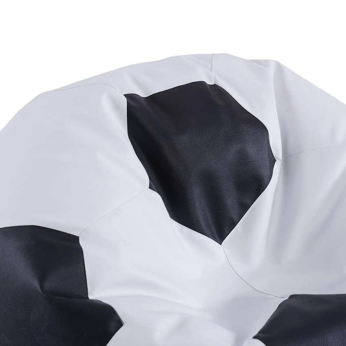 Football Bean Bag Dia80X60Cm - Black White Pan Home