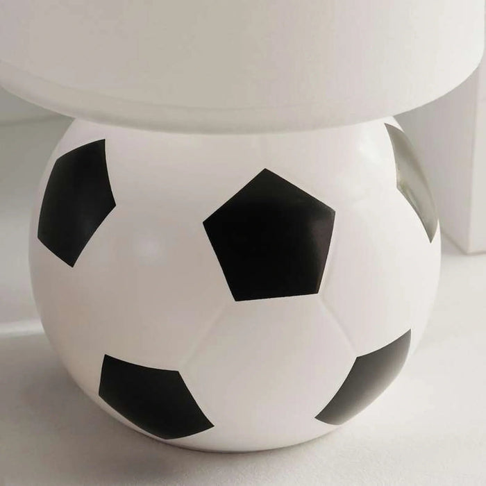 Football E14 Ceramic Table Lamp Dia 16X27.5Cm - Black Pan Home