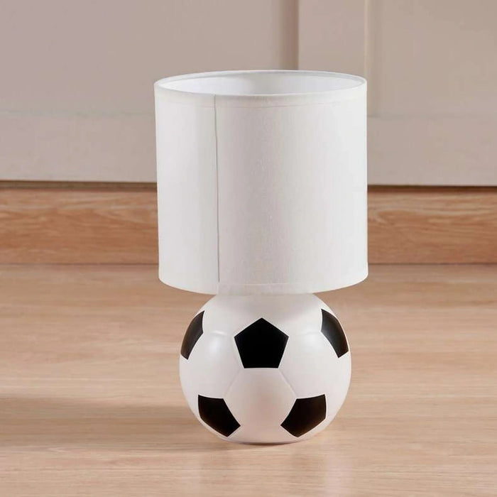 Football E14 Ceramic Table Lamp Dia 16X27.5Cm - Black Pan Home