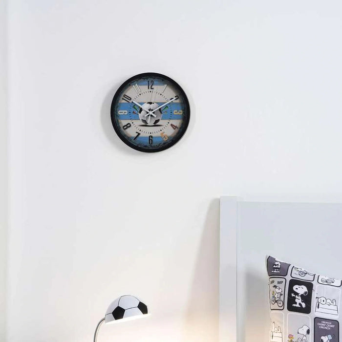 Football Wall Clock 30Cm - Black Pan Home