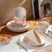 Forsythia 12-Piece Porcelain Dinner Set -Peach Pan Home