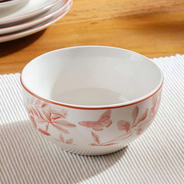 Forsythia 12-Piece Porcelain Dinner Set -Peach Pan Home