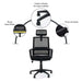 Fortis Office High Back Chair Mesh Fabric - Black Pan Home
