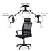 Fortis Office High Back Chair Mesh Fabric - Black Pan Home