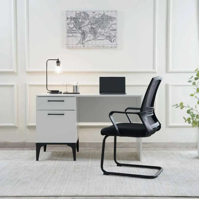 Fortis Office Visitor Chair Mesh And Fabric - Black | Black