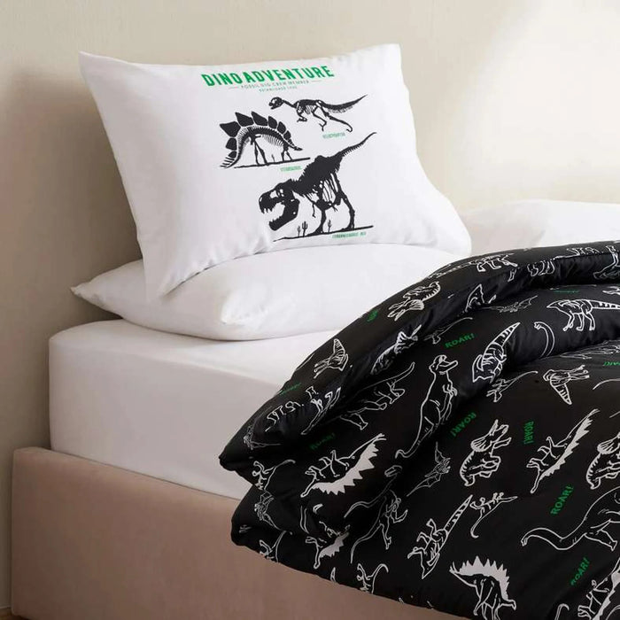 Fossil Dino 2-Piece Comforter Set 160X220Cm-Black