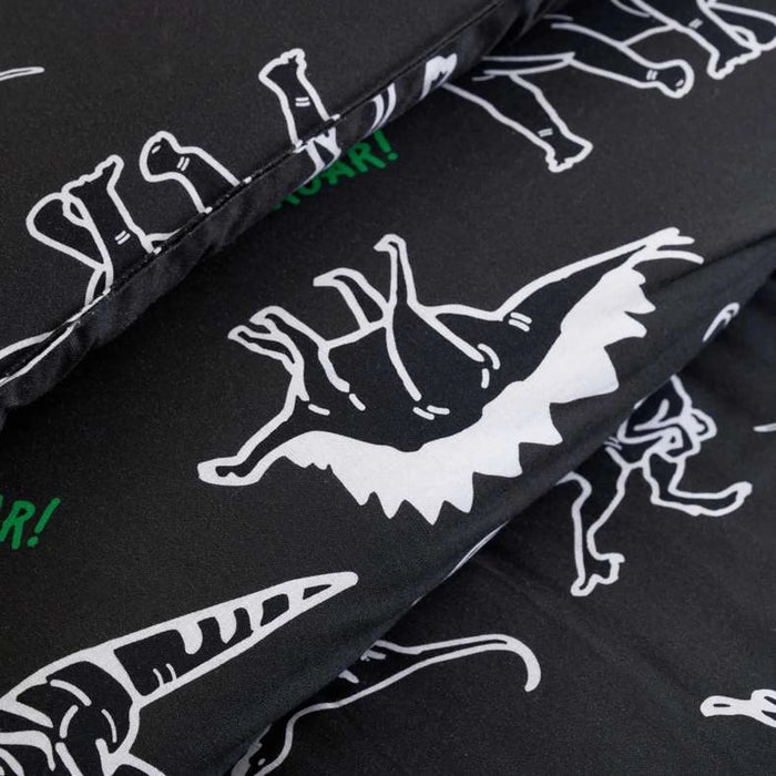 Fossil Dino 2-Piece Comforter Set 160X220Cm-Black