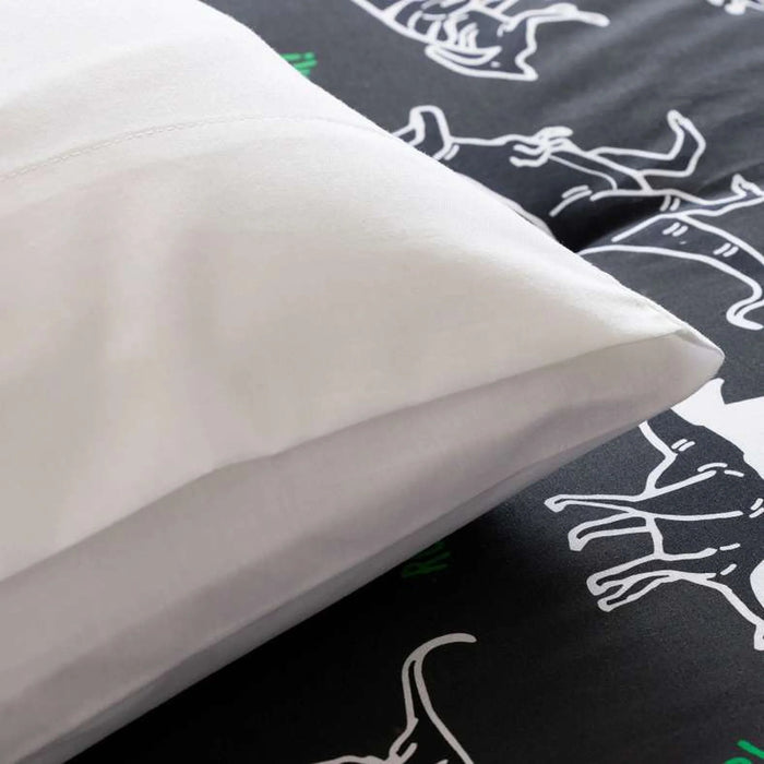 Fossil Dino 2-Piece Comforter Set 160X220Cm-Black