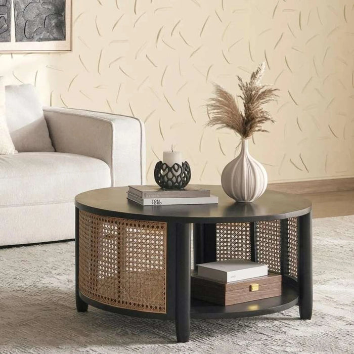 Fracer Coffee Table Wood - Black & Beige