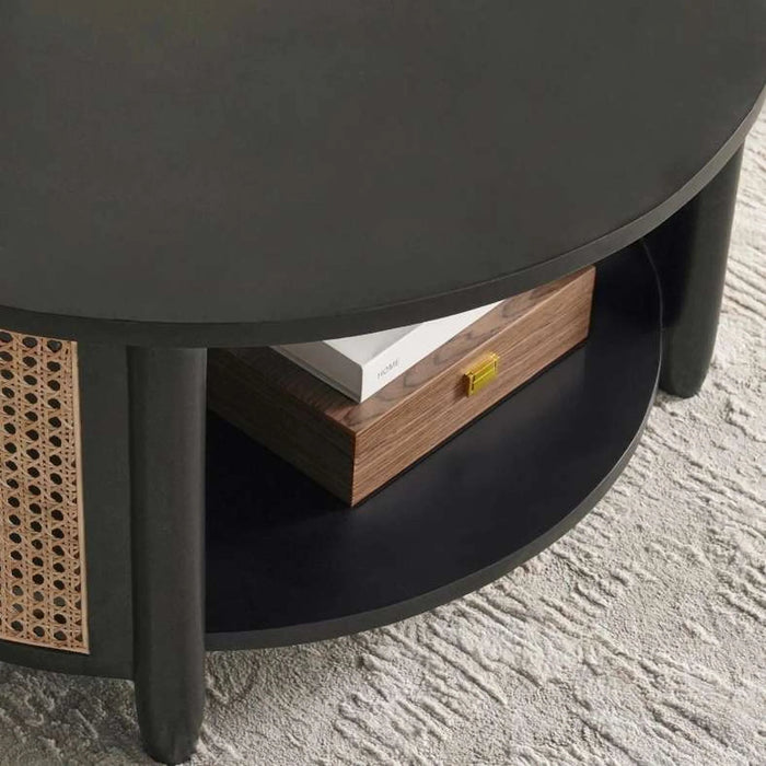 Fracer Coffee Table Wood - Black & Beige