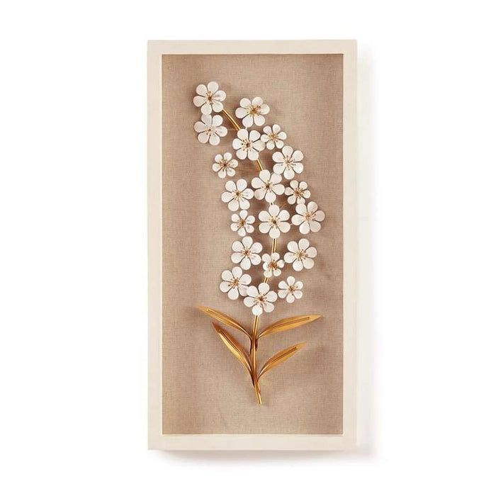 Francesca Floral Framed Wall Decor 30X4.4X60Cm-White