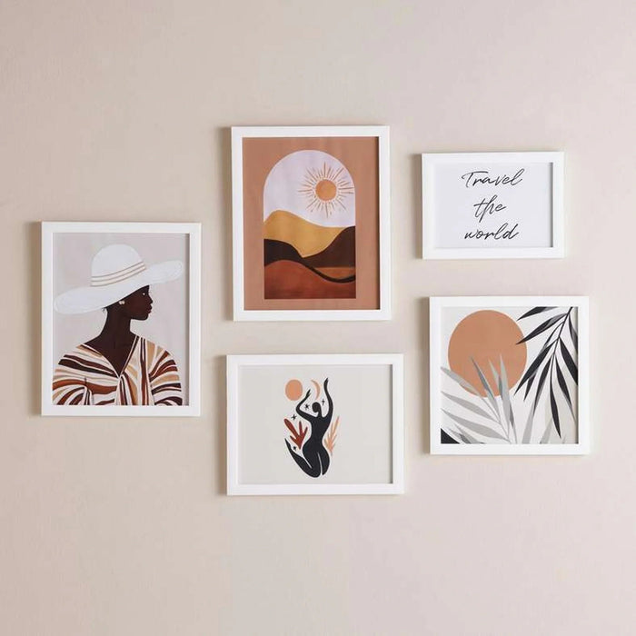 Frente 5 Piece Photo Collage - Beige Pan Home