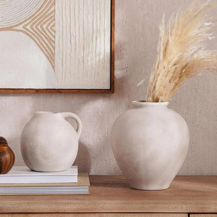 Frida Terracotta Vase 16X15X15Cm - Off White
