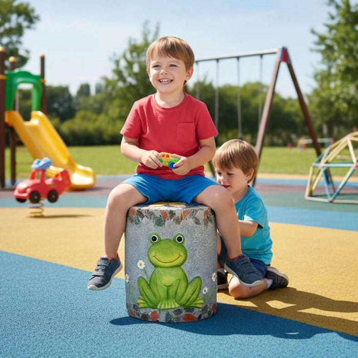 Frog Decor Stool 29.5X29X35.3Cm - Green Pan Home