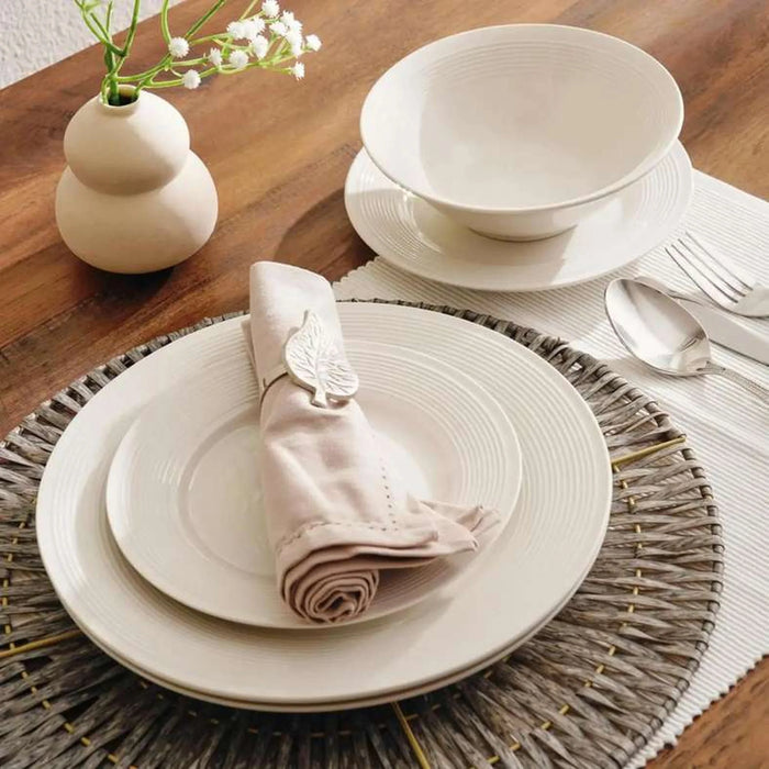 Frost 12-Piece Porcelain Dinner Set - White