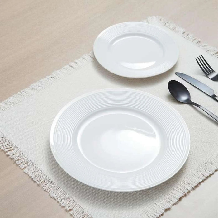 Frost 12-Piece Porcelain Dinner Set - White