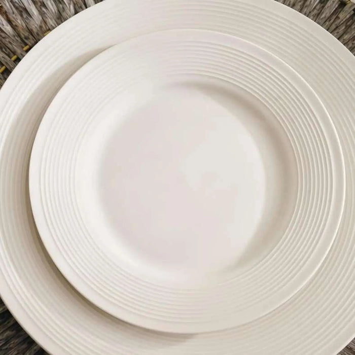 Frost 12-Piece Porcelain Dinner Set - White