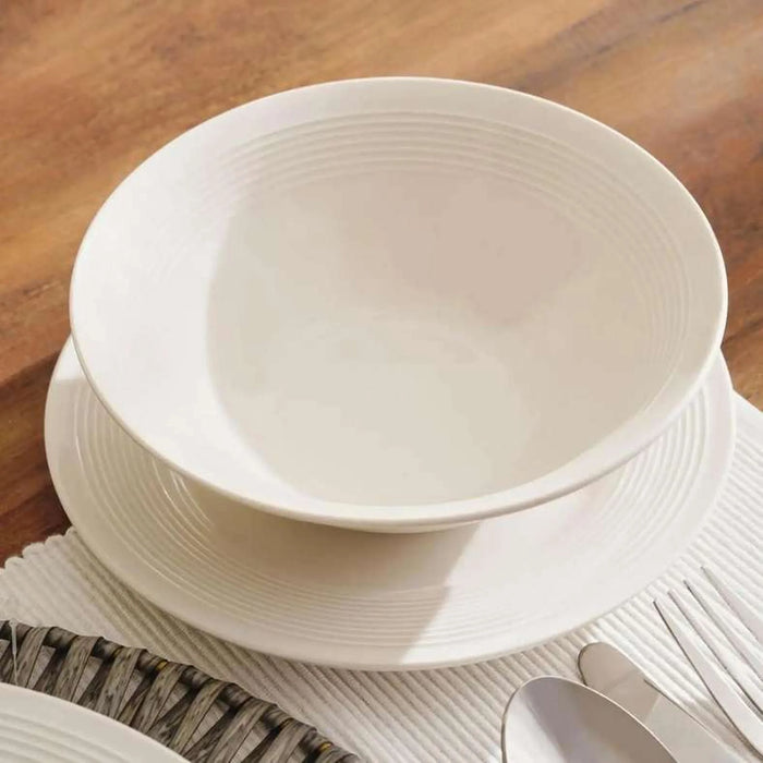 Frost 12-Piece Porcelain Dinner Set - White