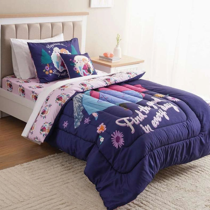 Frozen Sisterhood 4 Pcs Microfiber Bed In A Bag- Navy