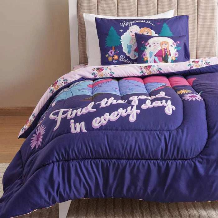 Frozen Sisterhood 4 Pcs Microfiber Bed In A Bag- Navy