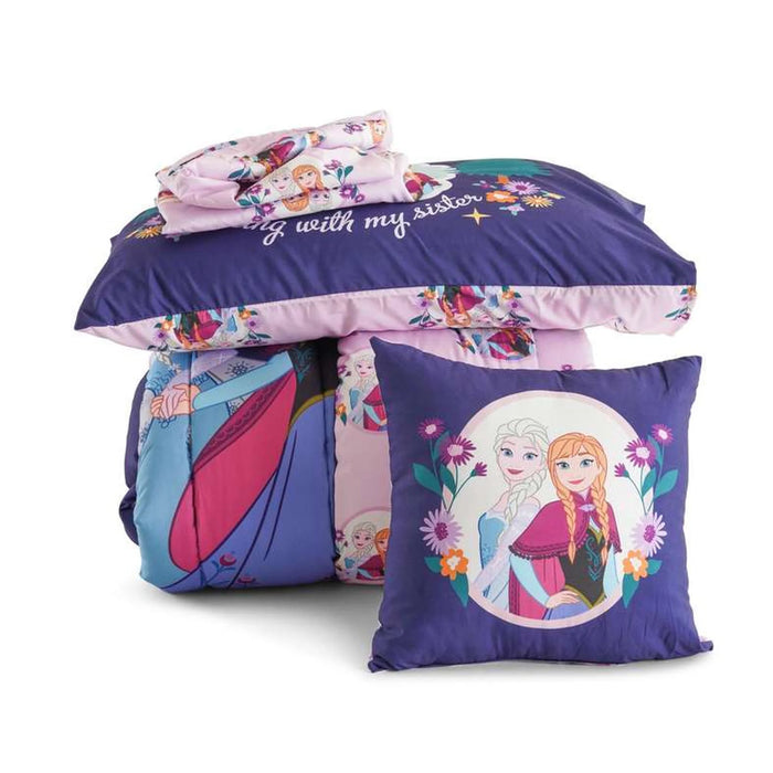 Frozen Sisterhood 4 Pcs Microfiber Bed In A Bag- Navy