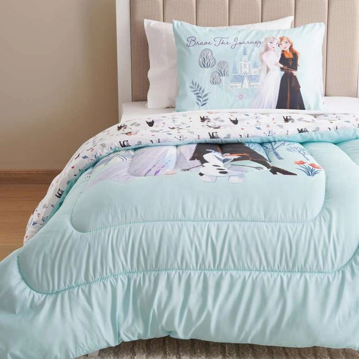 Frozen Wonder Microfiber 2 Pcs Comforter Set 135X220Cm- Blue