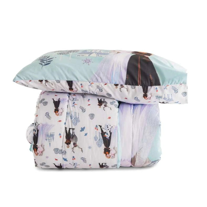 Frozen Wonder Microfiber 2 Pcs Comforter Set 135X220Cm- Blue