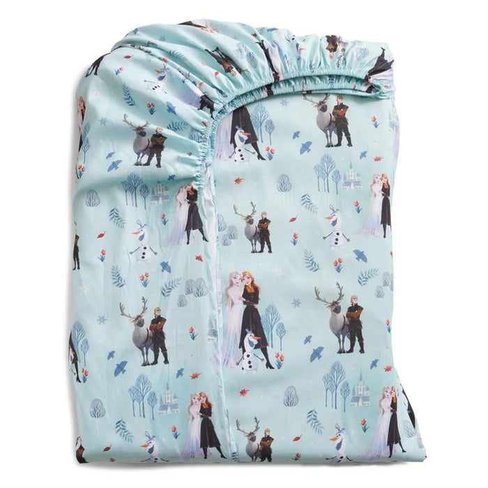 Frozen Wonder Microfiber Fitted Sheet 90X200+25Cm - Blue