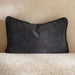Fs.Habitat Textured Velvet Cushion Cover With Piping 40X65Cm-Grey Pan Home